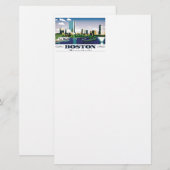 マサチューセッツ州ボストン 便箋 (正面/裏面)