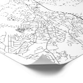 マサチューセッツ州ボストン(黒いチェックマークが付いている) ポスター (角)