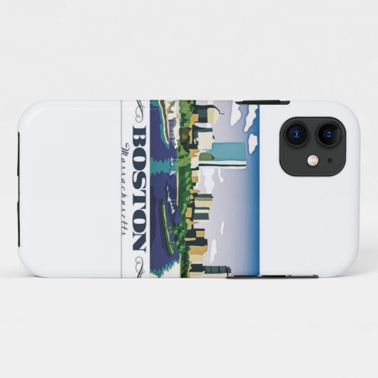マサチューセッツ州ボストン Case-Mate iPhoneケース (裏面(横))