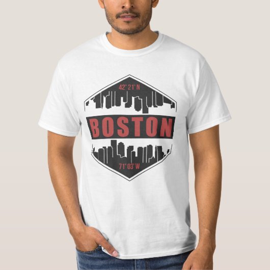 マサチューセッツ州ボストン Tシャツ (正面)