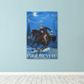 マサチューセッツ州ボストンPaul Revere's Ride キャンバスプリント (インサイチュ (ウッドフロア))