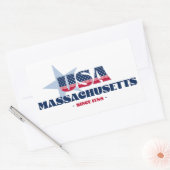 マサチューセッツ州マイホーム州ステッカー 長方形シール (封筒)