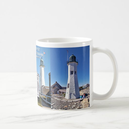 マサチューセッツ州マグラフ、Scituate Lighthouse コーヒーマグカップ (右)