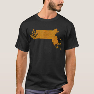 マサチューセッツ州マソングランドロッジフリーメーソンファーザー Tシャツ