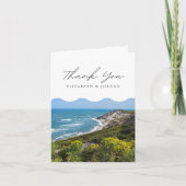 マサチューセッツ州マーサズ・ヴィニヤードの写真入り白紙の感謝カード サンキューカード (正面)