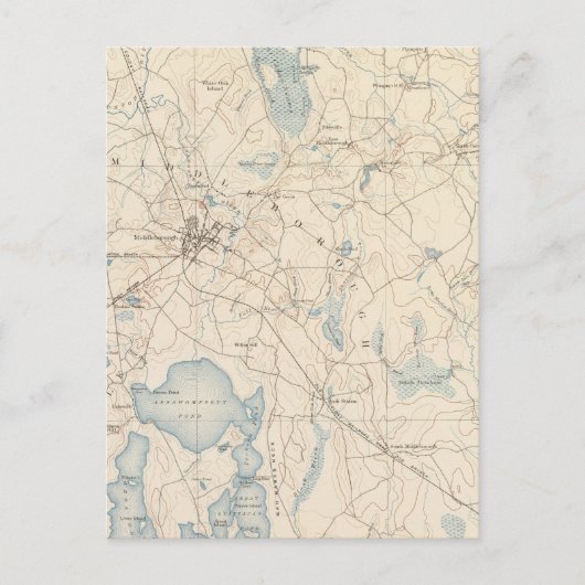 マサチューセッツ州ミドルボロー ポストカード (正面)