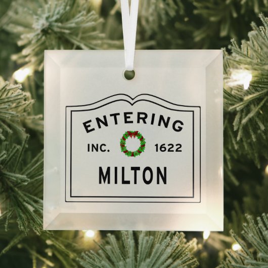 マサチューセッツ州ミルトンに入る ガラスオーナメント (インサイチュ)