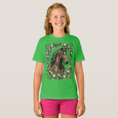 マサチューセッツ州モーガンホースとメイフラワー Tシャツ (正面フル)