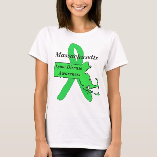マサチューセッツ州ライム病認識度 Tシャツ (正面)