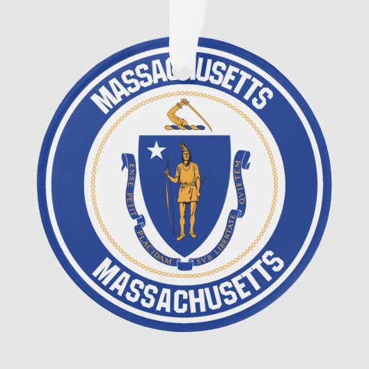 マサチューセッツ州ラウンドエンブレム オーナメント (正面)