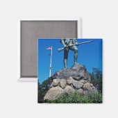 マサチューセッツ州レキシントンの白いミテンマンの彫像 マグネット (正面/裏面)