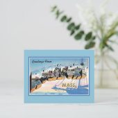 マサチューセッツ州ロックポートからのヴィンテージの挨拶 ポストカード (スタンド正面)