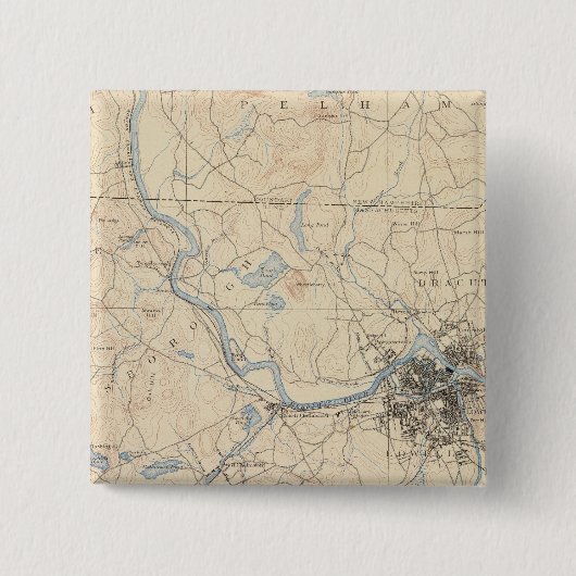 マサチューセッツ州ローエル 缶バッジ (正面)