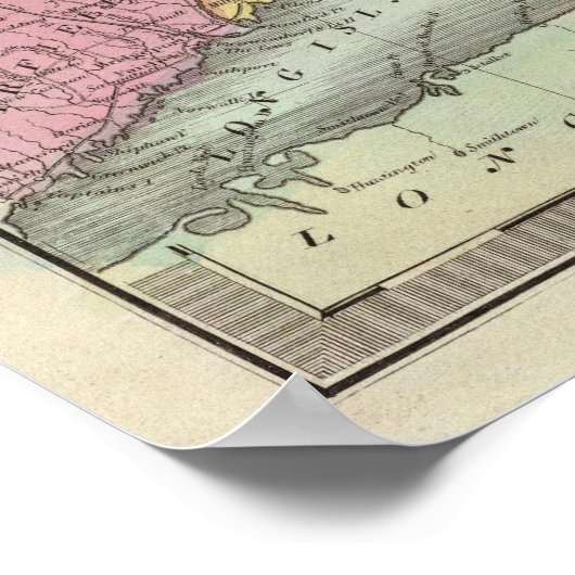 マサチューセッツ州ロードアイランドとコネチカット ポスター (角)