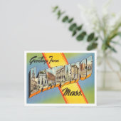 マサチューセッツ州ローレンス旅行からの挨拶 ポストカード (スタンド正面)