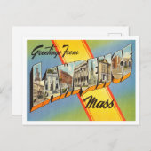 マサチューセッツ州ローレンス旅行からの挨拶 ポストカード (正面/裏面)