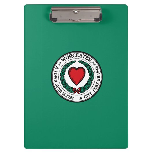 マサチューセッツ州ワーチェスター州旗 クリップボード (正面)
