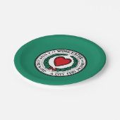 マサチューセッツ州ワーチェスター州旗 ペーパープレート (アングル)