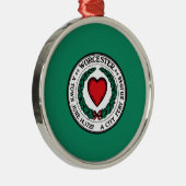 マサチューセッツ州ワーチェスター州旗 メタルオーナメント (右)