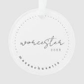 マサチューセッツ州ワーチェスター旅行統一された州 オーナメント (正面)