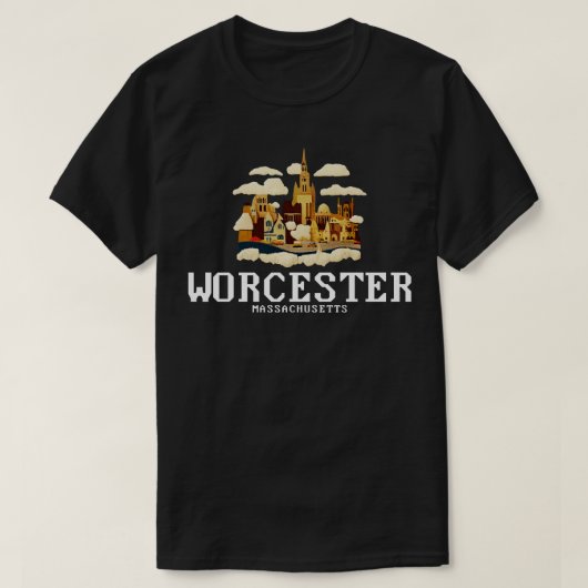 マサチューセッツ州ワーチェスター Tシャツ (デザイン正面)