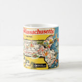 マサチューセッツ州地図マグ コーヒーマグカップ (中央)