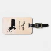 マサチューセッツ州地図ラゲージタグ、ウェディングパーティー ラゲッジタグ (正面横)