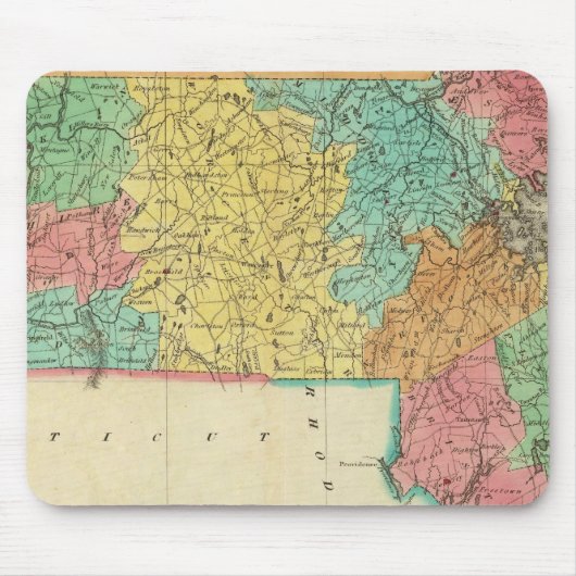 マサチューセッツ州地図 マウスパッド (正面)