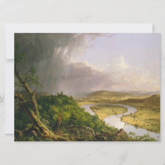 マサチューセッツ州山・ホルヨークから見られるオックスボウ川 カード (正面)