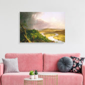 マサチューセッツ州山・ホルヨークから見られるオックスボウ川 キャンバスプリント (インサイチュ (リビング))