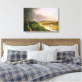 マサチューセッツ州山・ホルヨークから見られるオックスボウ川 キャンバスプリント (インサイチュ (寝室))