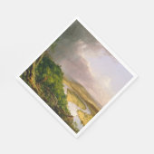 マサチューセッツ州山・ホルヨークから見られるオックスボウ川 スタンダードランチョンナプキン (角)