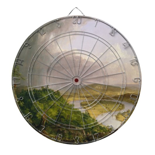 マサチューセッツ州山・ホルヨークから見られるオックスボウ川 ダーツボード (正面)