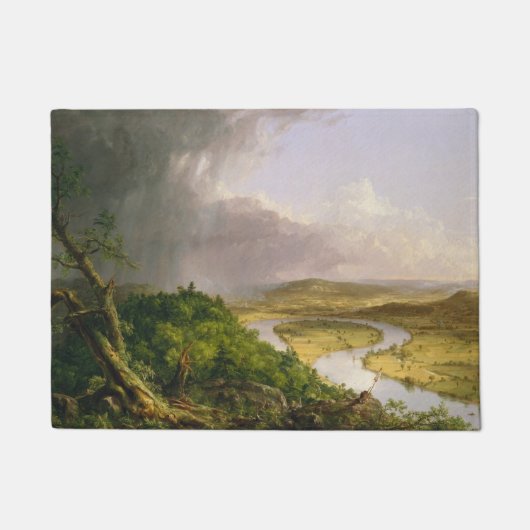 マサチューセッツ州山・ホルヨークから見られるオックスボウ川 ドアマット (正面)