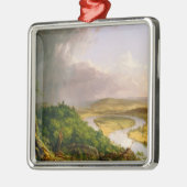 マサチューセッツ州山・ホルヨークから見られるオックスボウ川 メタルオーナメント (左)