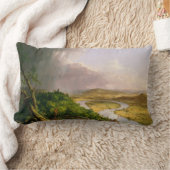 マサチューセッツ州山・ホルヨークから見られるオックスボウ川 ランバークッション (ブランケット)