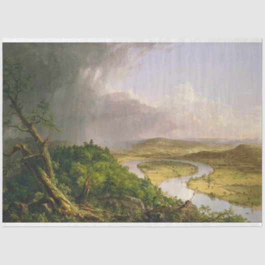 マサチューセッツ州山・ホルヨークから見られるオックスボウ川 薄葉紙 (正面)