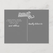 マサチューセッツ州引越アナウンスはがき 案内ポストカード (裏面)