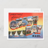 マサチューセッツ州旅行のOnest Bayからの挨拶 ポストカード (正面/裏面)