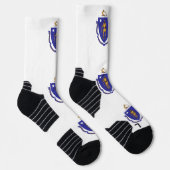 マサチューセッツ州旗を持つアスレチック・クルーソック ソックス (右)