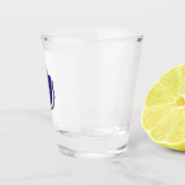 マサチューセッツ州旗を持つ愛国的なショットグラス ショットグラス (右)