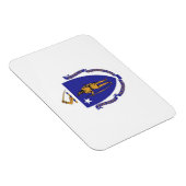 マサチューセッツ州旗を持つ愛国的な柔軟な磁石 マグネット (右側)