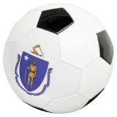 マサチューセッツ州旗を掲げる愛国的なサッカーボール サッカーボール (3/4)