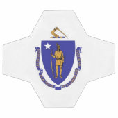 マサチューセッツ州旗を掲げる愛国的なサッカーボール サッカーボール (フラット)