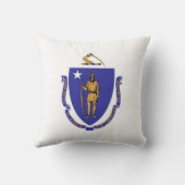 マサチューセッツ州旗アメリカのモージョピロー クッション (裏面)