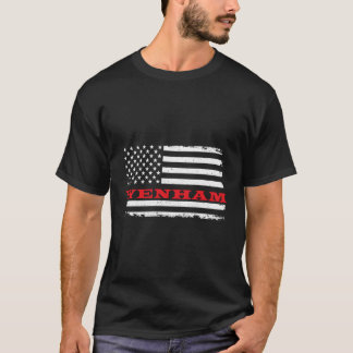 マサチューセッツ州旗ウェンハムアメリカ愛国主義国 Tシャツ