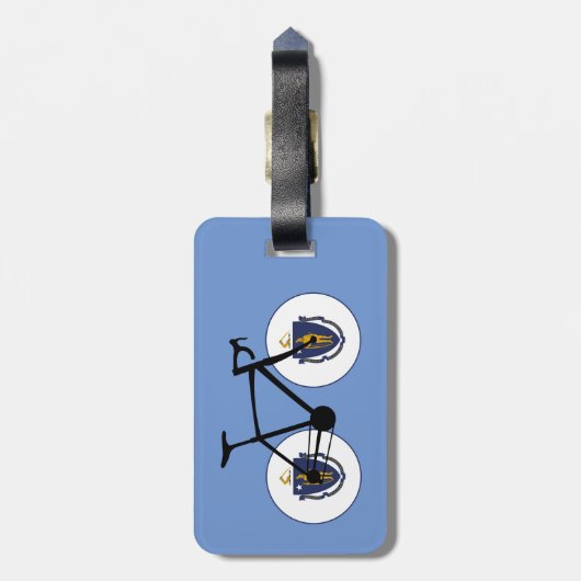 マサチューセッツ州旗サイクリング ラゲッジタグ (裏面縦)