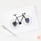 マサチューセッツ州旗サイクリング 長方形シール (封筒)