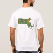 マサチューセッツ州旗シティTシャツ Tシャツ (裏面)