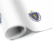 マサチューセッツ州旗デザイン ラッピングペーパー (ロールコーナー)